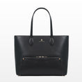 Charger l'image dans la visionneuse de la galerie, Joyce noir Tote bag cuir vegan recyclé 2 en 1
