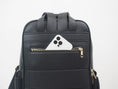 Charger l'image dans la visionneuse de la galerie, Audace noir Sac à dos cuir vegan recyclé 3-en-1