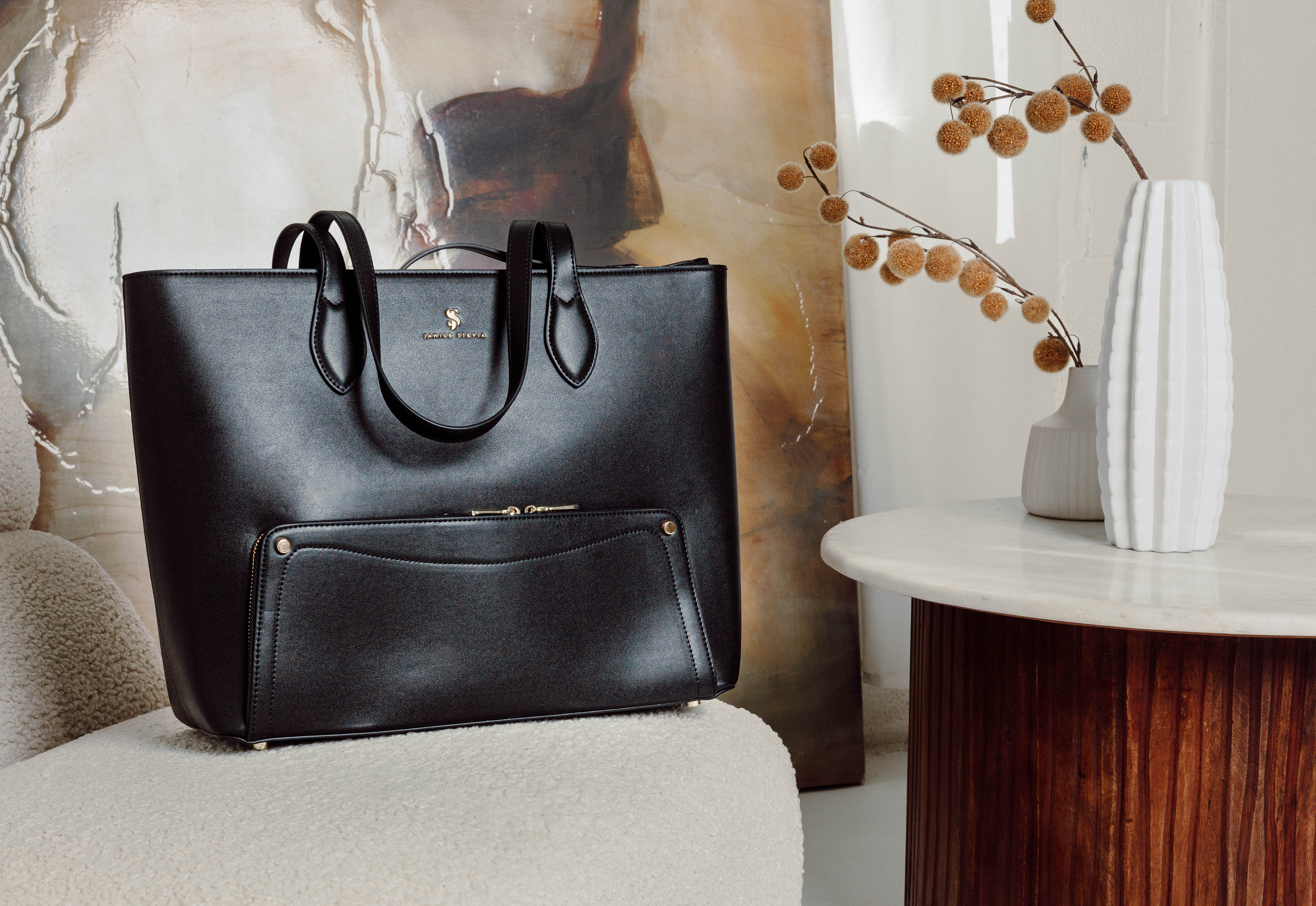 Joyce 2-in-1 recycled vegan leather tote bag