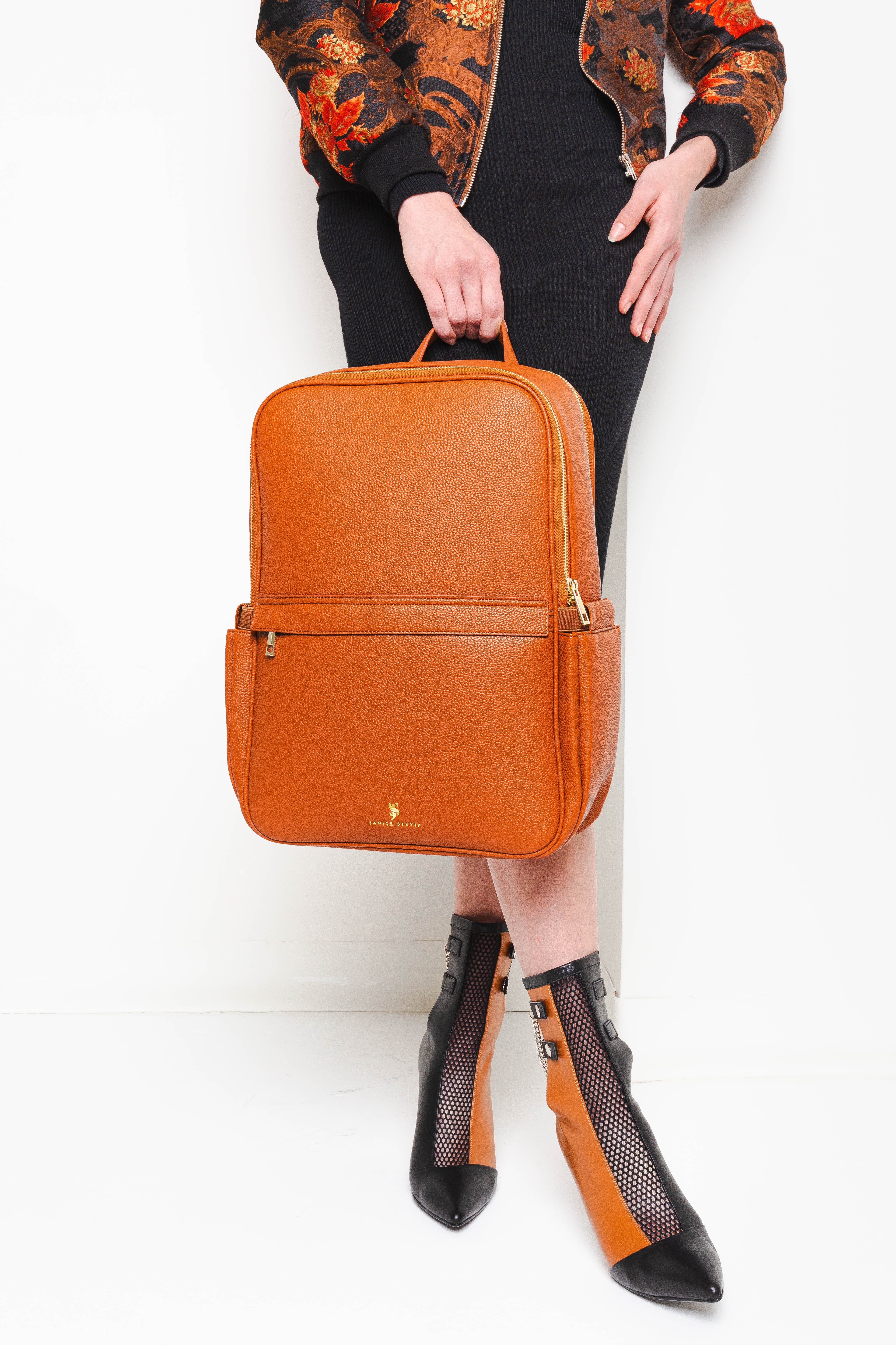 Audace Brown 3-in-1 Recycled Vegan Leather Backpack
