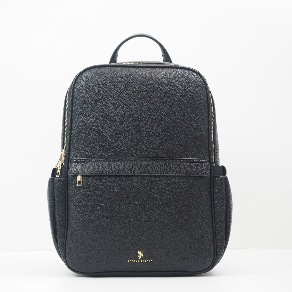 Audace noir Sac à dos cuir vegan recyclé 3-en-1
