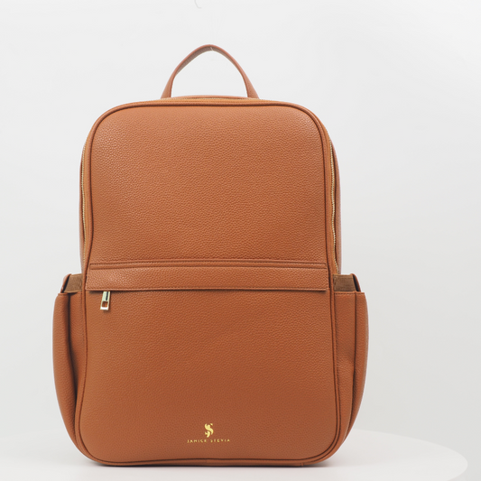 Audace marron Sac à dos cuir vegan recyclé 3-en-1