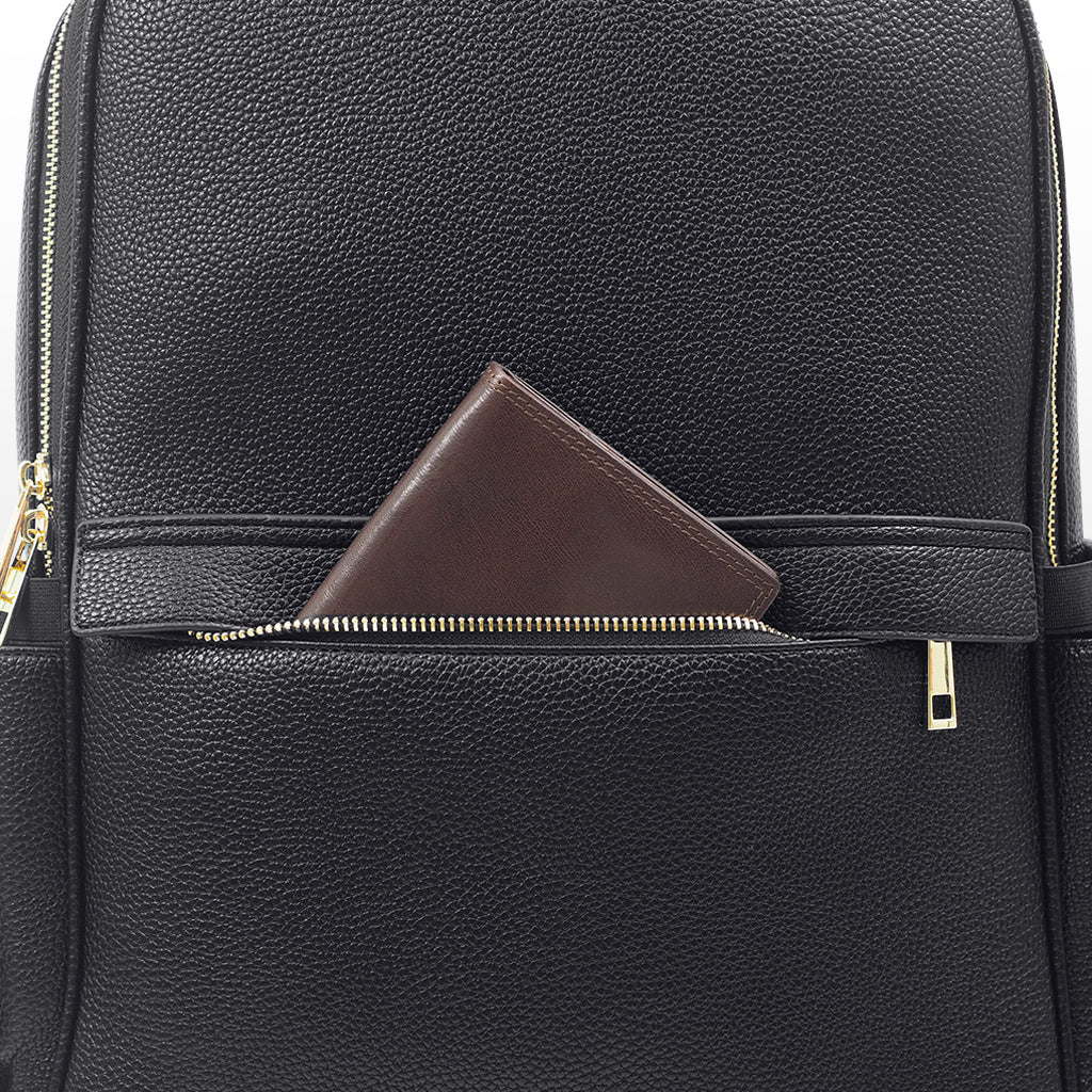 Audace noir Sac à dos cuir vegan recyclé 3-en-1