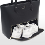 Joyce noir Tote bag cuir vegan recyclé 2 en 1