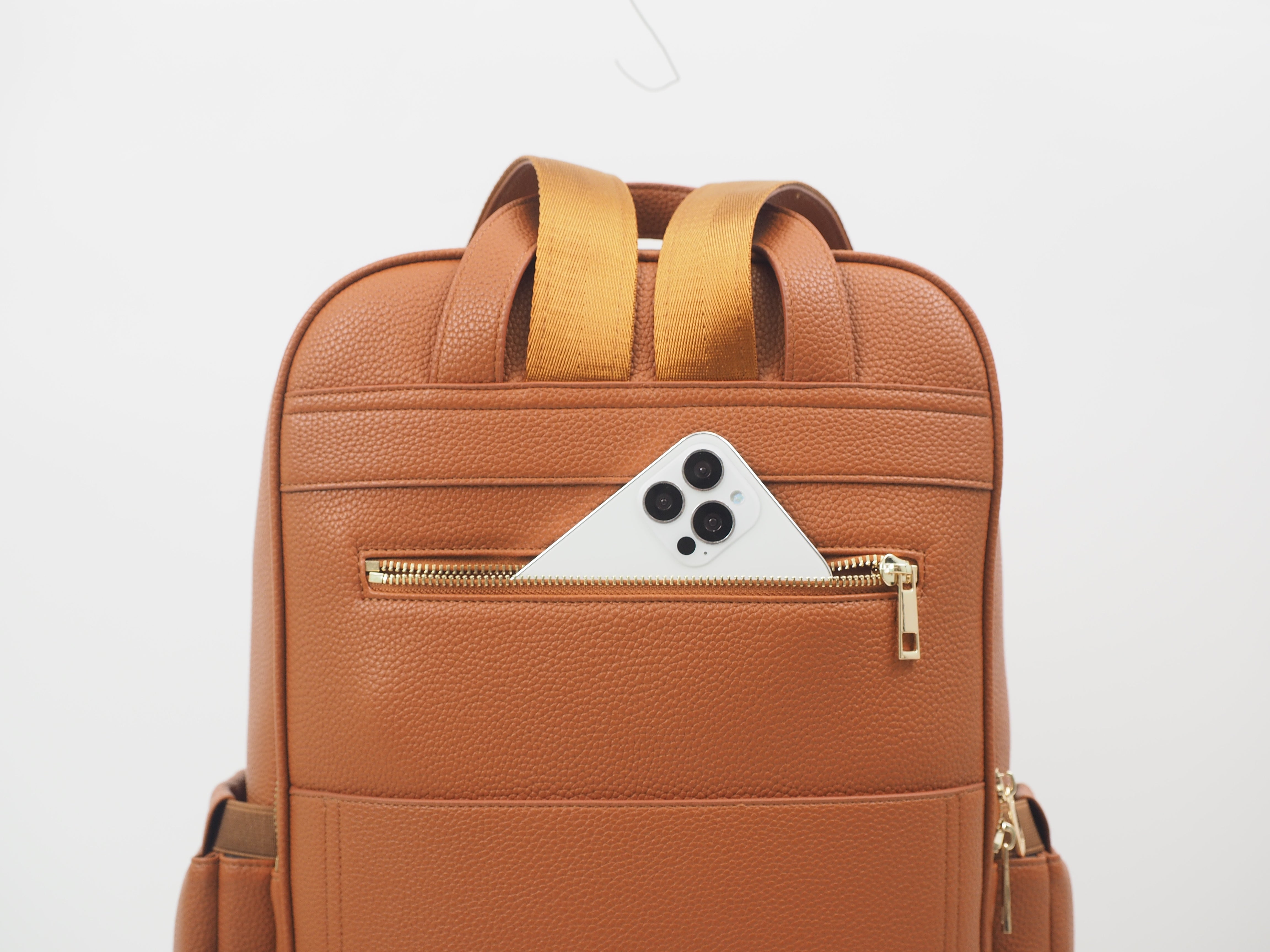 Audace Brown 3-in-1 Recycled Vegan Leather Backpack