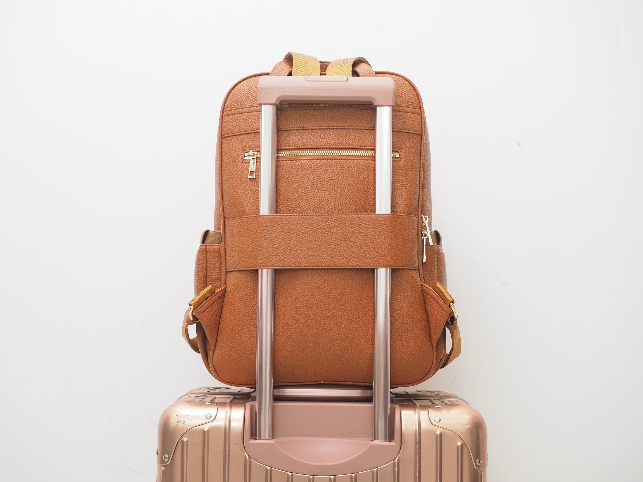 Audace marron Sac à dos cuir vegan recyclé 3-en-1