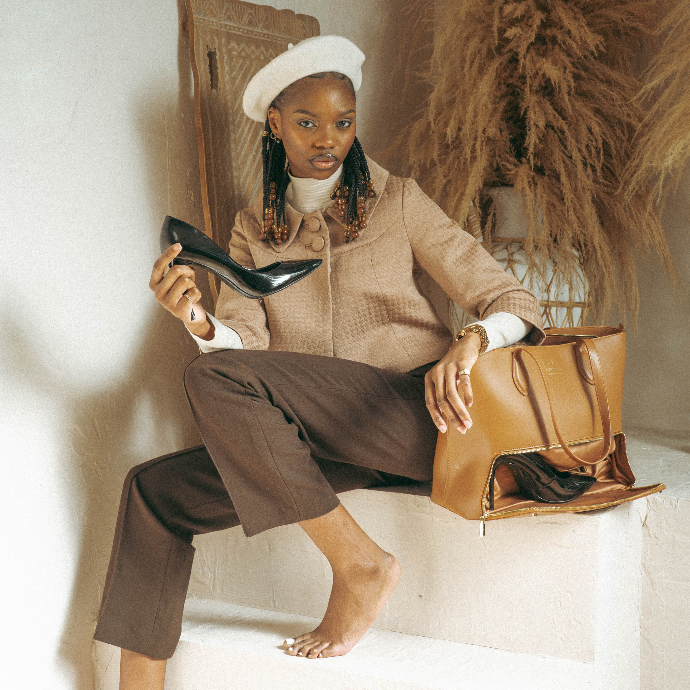 Joyce 2-in-1 recycled vegan leather tote bag
