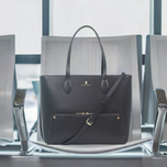 Joyce noir Tote bag cuir vegan recyclé 2 en 1