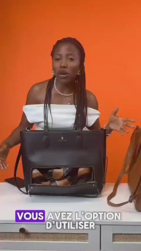 Joyce 2-in-1 recycled vegan leather tote bag
